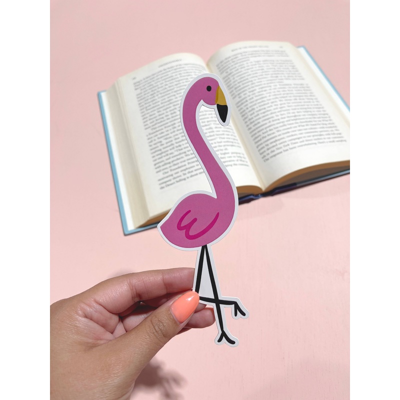 Flamingo Die Cut Bookmark