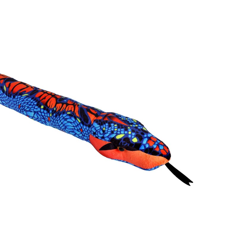 Wild Republic – Snake Blue Orange Stuffed Animal 54″