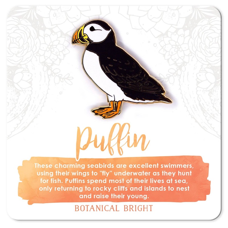 Botanical Bright – Puffin Enamel Pin