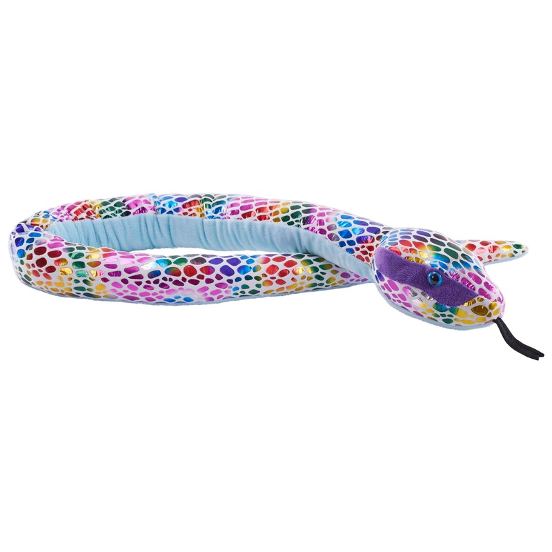 Wild Republic – Foilkins-Snake Dotted Rainbow Stuffed Animal 54″