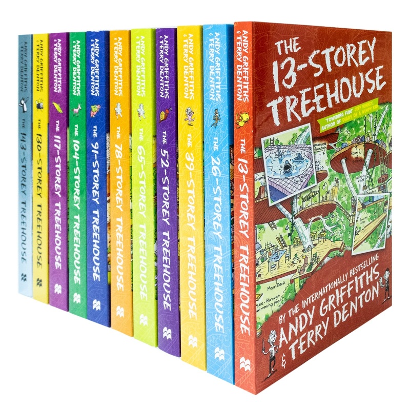 The Treehouse Story Books 1-11 Collection by Andy Griffiths  Includes  26-Storey Treehouse, and More  A Fun, Hilarious & Imaginative Kids’ Series!