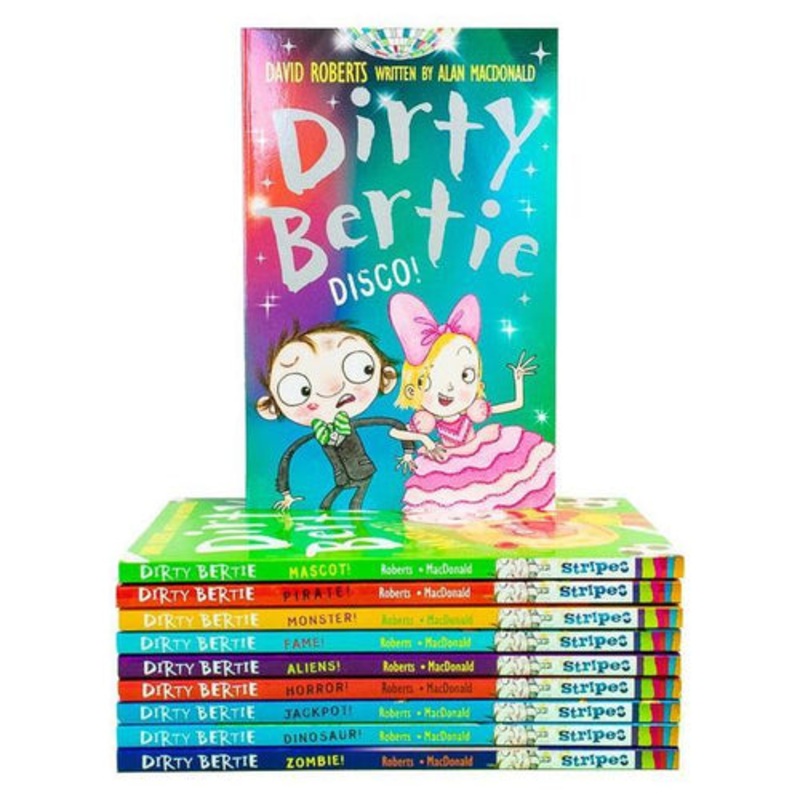 Dirty Bertie – Series 3 – David Roberts 10 Books Collection Set My Joke Book Disco Monster Fame Ali..