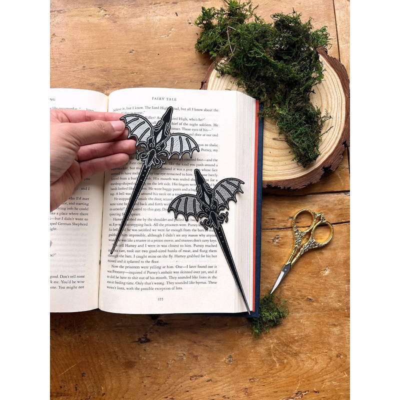 The Bookish Atelier – Ethereal Dragon Faux Leather Bookmark