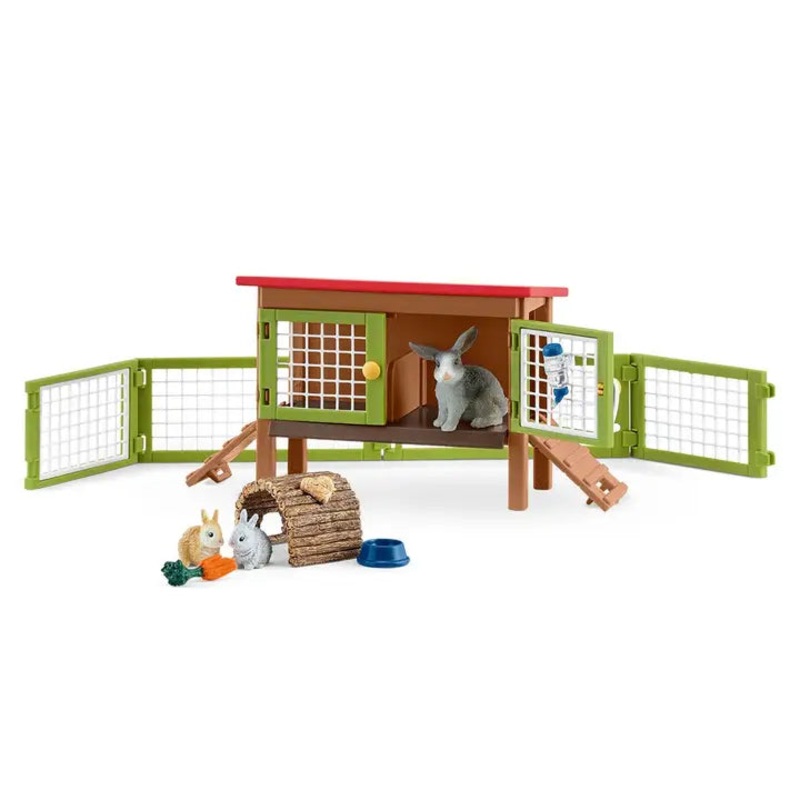 Rabbit Hutch Farm Figurine Playset