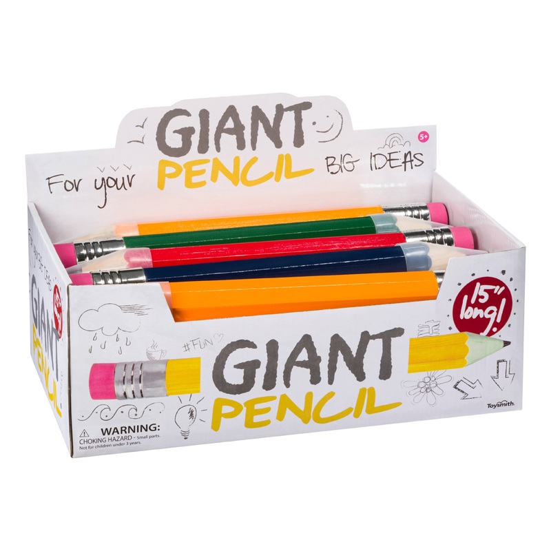 Toysmith – Giant Pencil, 15 Inch, Assorted Colors