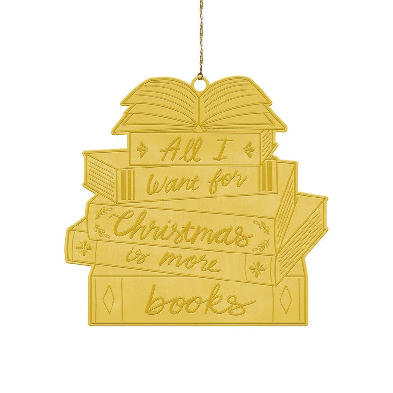 Pineapple Sundays Design Studio – Stacked Books Brass Ornament