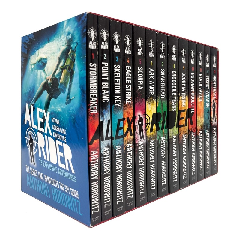 Alex Rider Series 13 Books Collection Set By Anthony Horowitz (Stormbreaker, Point Blanc, Skeleton Key, Eagle Strike, Secret Weapon, Nightshade & More)