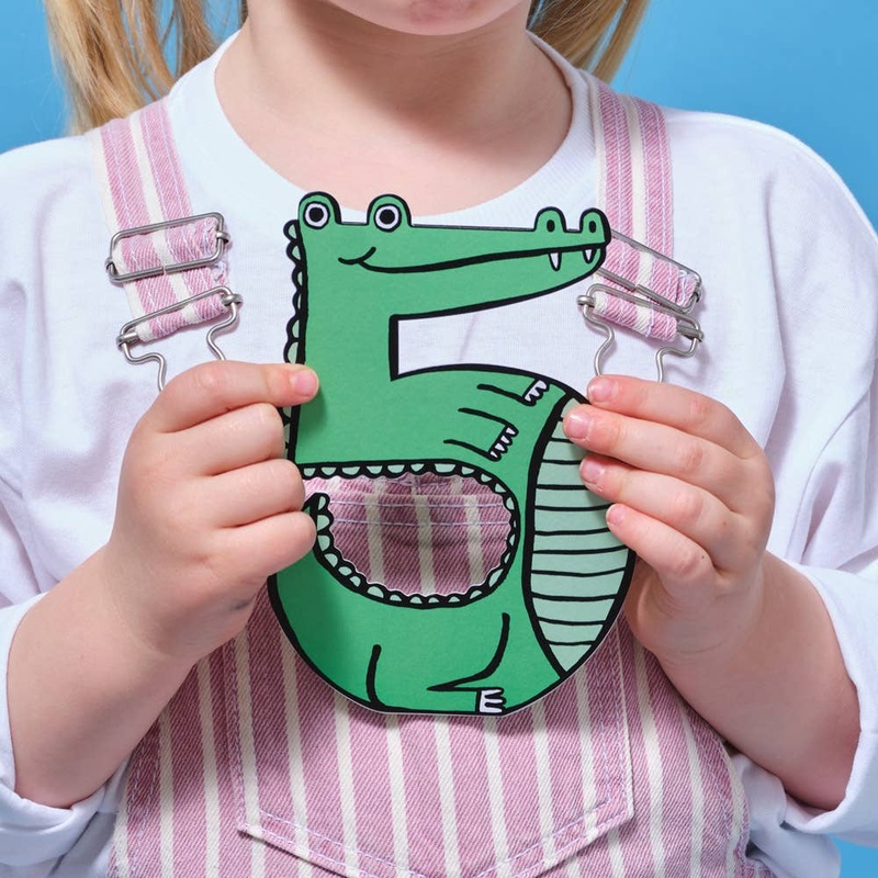 Croc 5th Birthday Kid’s Birthday Number Card
