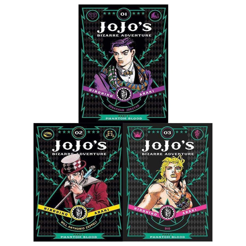 Jojo’s Bizarre Adventure Series 1 Collection 3 Books Set Pack By Horihiko Araki
