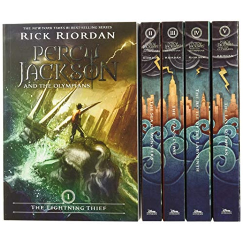 Percy Jackson and the Olympians 5 Book Paperback Boxed Set (New Covers W/Poster)