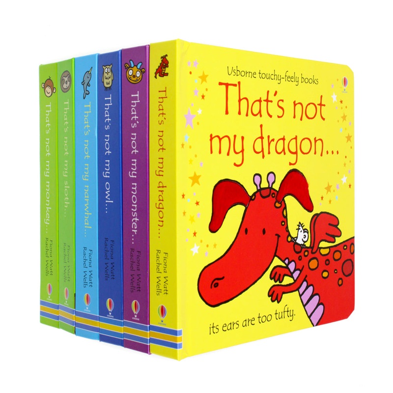 Usborne Touchy-Feely… That’s not my Collection 6 Book Set(Dragon, Monster, Owl, Narwhal, Sloth, Monkey)