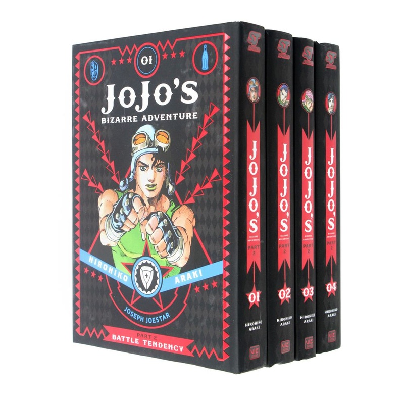 JoJo’s Bizarre Adventure: Battle Tendency Part 2 (Vol. 1-4) | Manga Hardcover Book Set by Hirohiko Araki| Shonen, Action, Adventure, Fiction,VIZ Media
