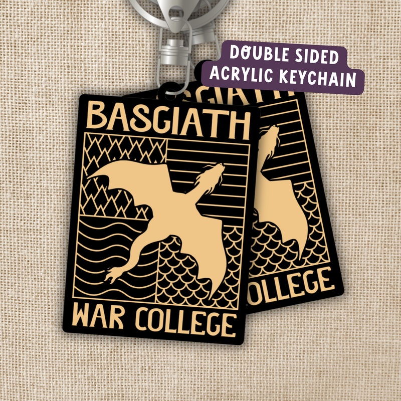 Keychain – Fourth Wing Basgiath War College Emblem Acrylic