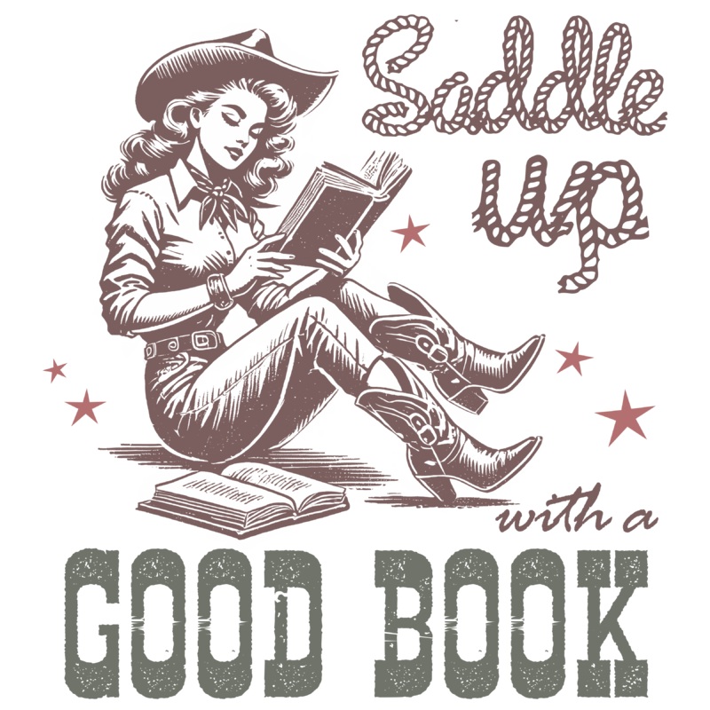 Saddle Up With A Good Book – Western – Fridge Magnet