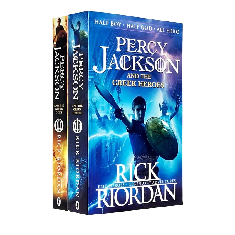 Percy Jackson 2 book set ( Greek Heroes, Greek Gods) By Rick Riordan