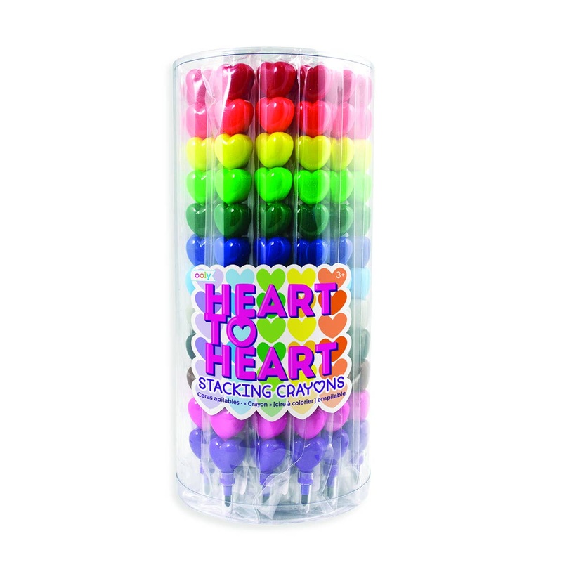 OOLY – Heart to Heart Stacking Crayons – Tub of 24