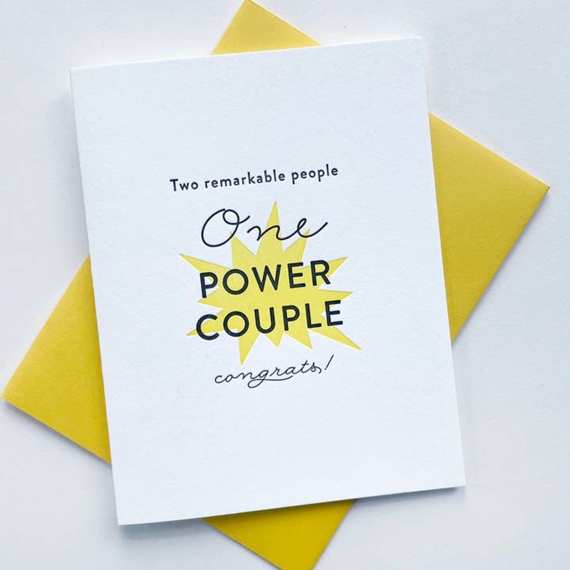 Wedding Marriage Congrats Card – Power Couple