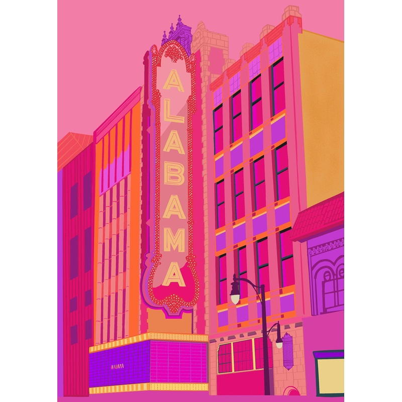 Alabama Theatre Sign Print 8″ X 10″