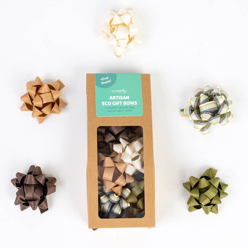 Eco Gift Bows  Artisanal Natural Cotton  Neutral Tones