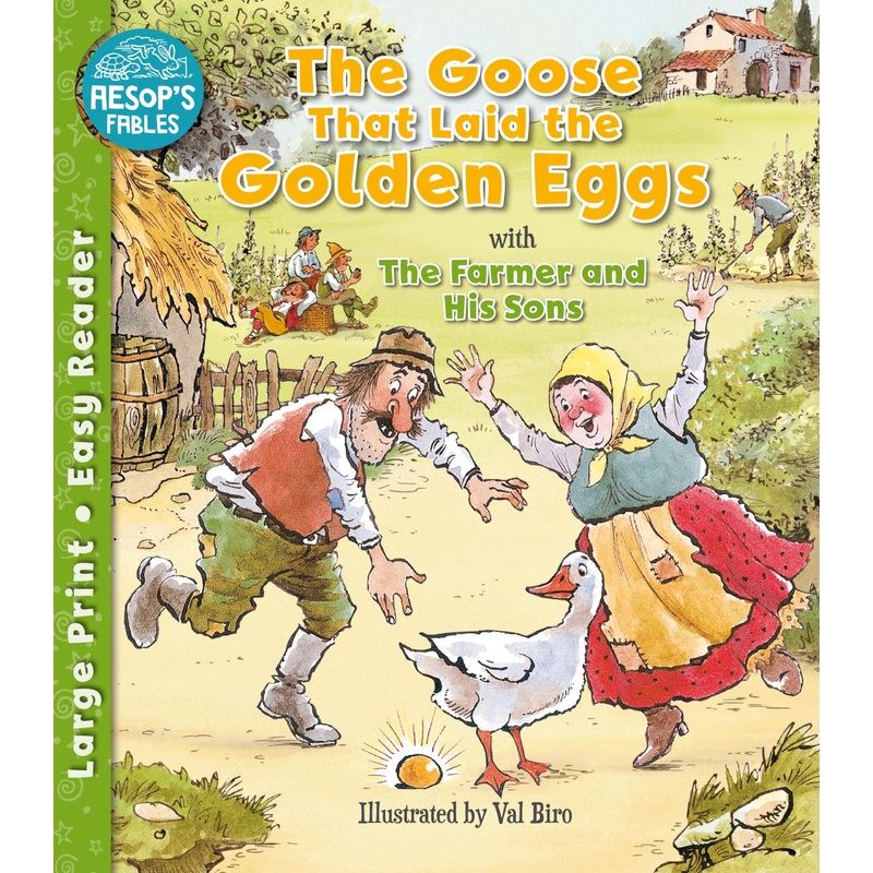 The Goose That Laid the Golden Eggs and The Farmer and His Sons Book – Aesop’s Fables Easy Readers for Ages 6+