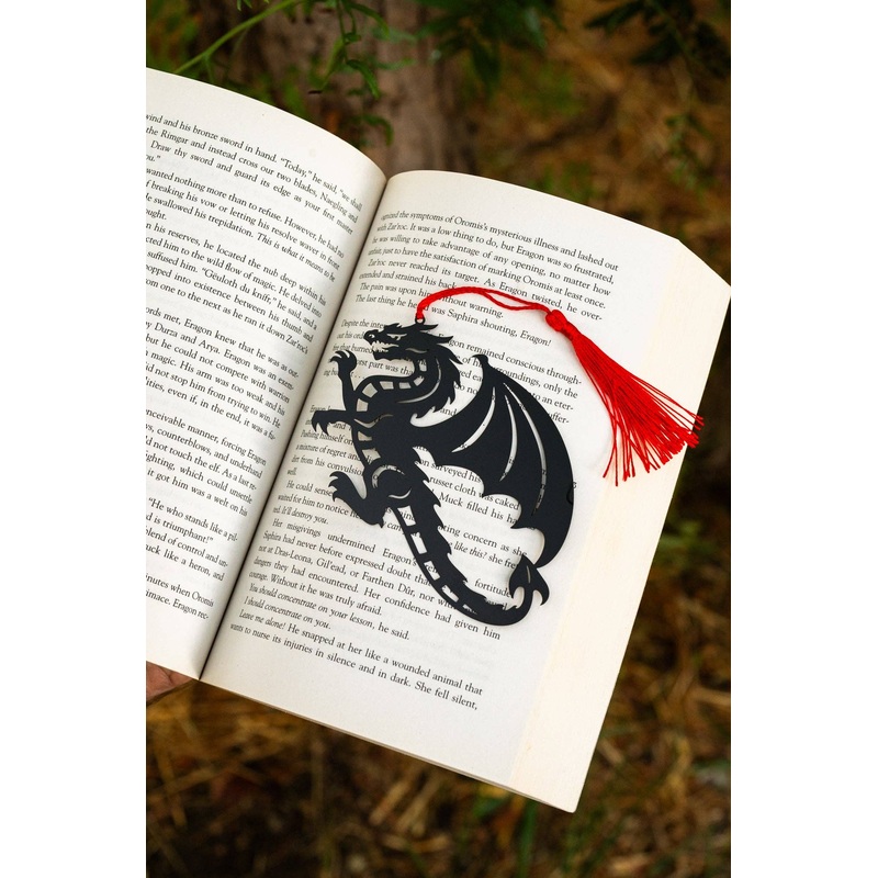 The Bookish Atelier – The Obsidian Dragon Metal Bookmark