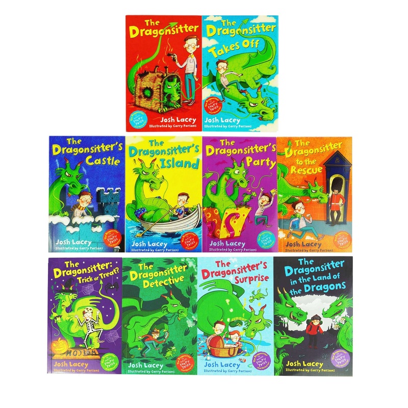 The Dragonsitter Series Collection 10 Books Set by Josh Lacey (The Dragonsitter, The Dragonsitter Takes Off, The Dragonsitter’s Castle, The Dragonsitter’s Island, The Dragonsitters Party & More)