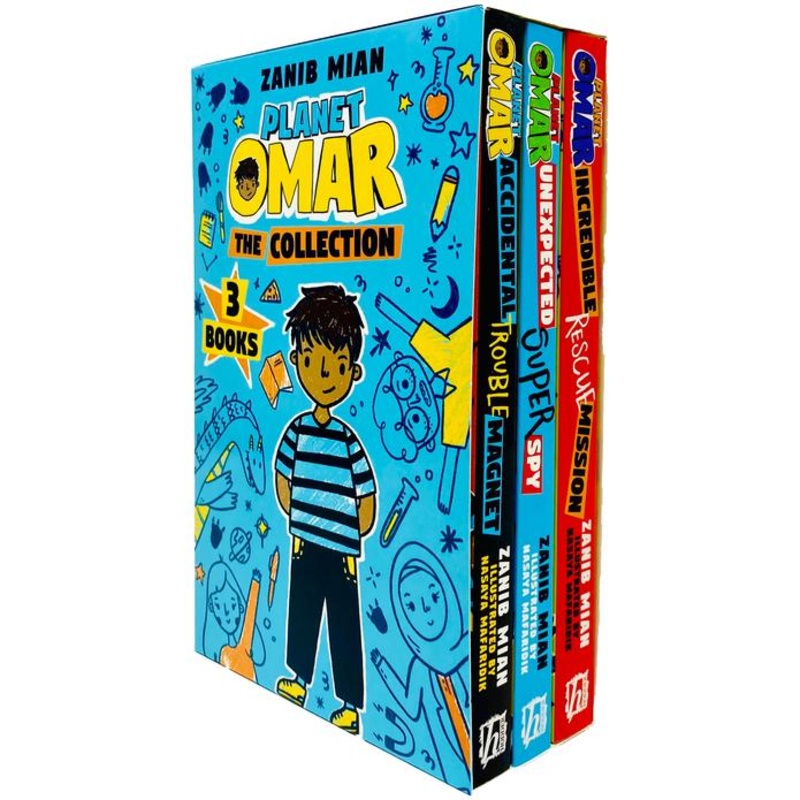 Planet Omar Series 3 Book Collection Set  Unexpected Super Spy by Zanib Mian, Children’s Fiction for Kids, Adventure, Family, Humor & Imagination