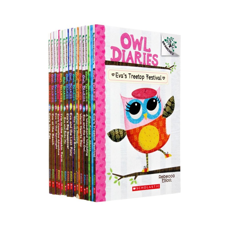 Owl Diaries Collection 1-15 Books Set By Rebecca Elliott (Eva’s Tree Top Festival, Eva Sees A Ghost..& Many More!)