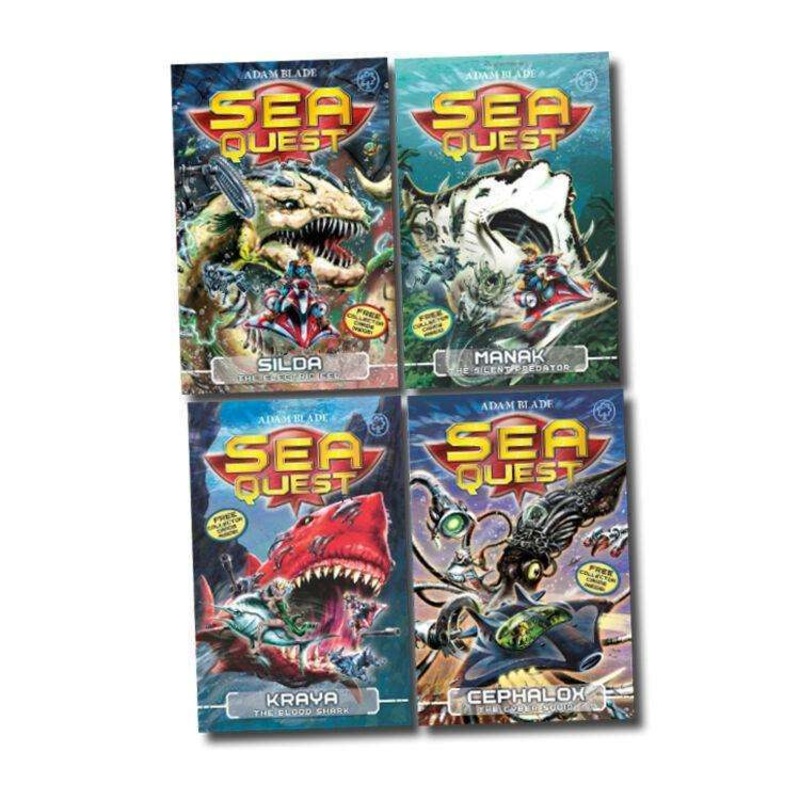 Sea Quest Collection Adam Blade 4 Books Set Series 1 Pack – Kraya, Manak, Silda, Cephalox