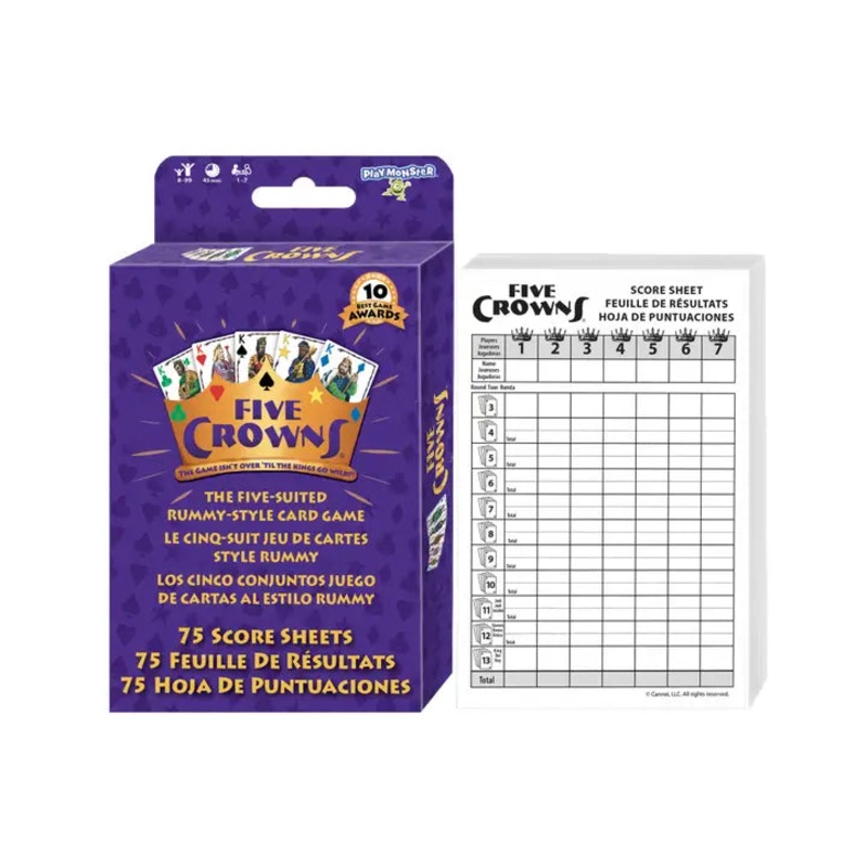 Five Crowns Card Game Score Sheets