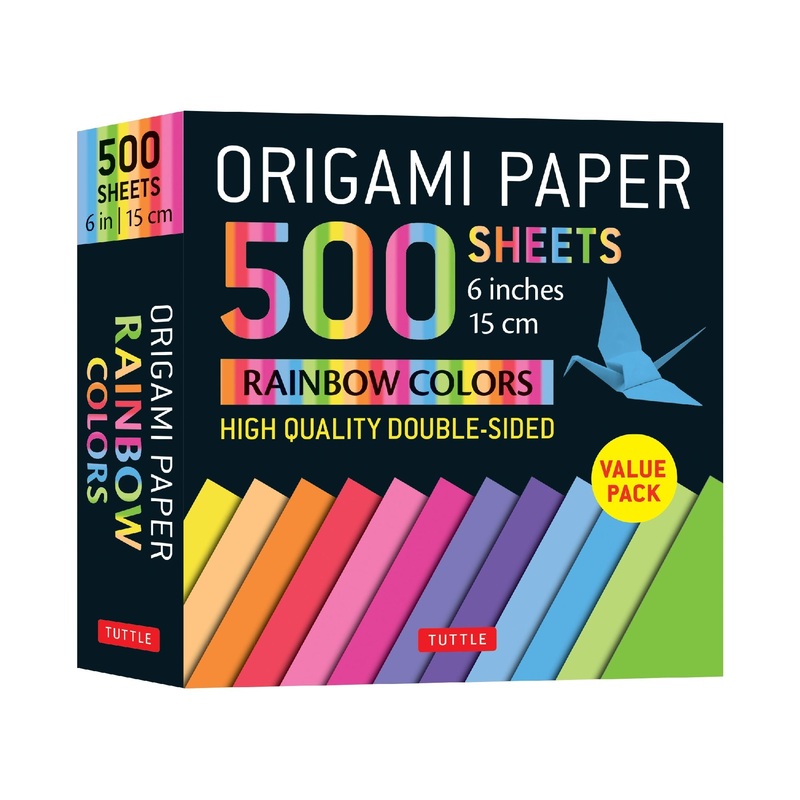 ORIGAMI PAPER RAINBOW COLOURS 500 SHEETS