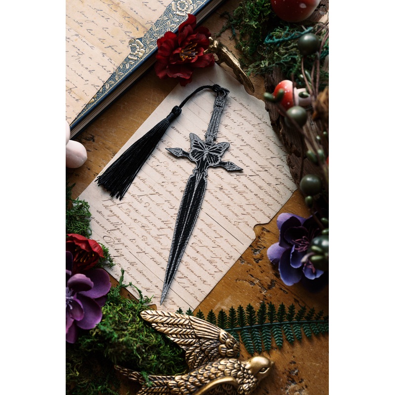 The Bookish Atelier – The Monarchs Dagger Faux Leather Bookmark