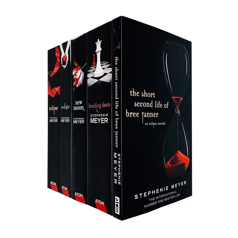 Twilight Saga Black Cover Stephenie Meyer 5 Books Collection set (Breaking Dawn, Short Second Life Of Bree Tanner, Eclipse, New Moon, Twilight)