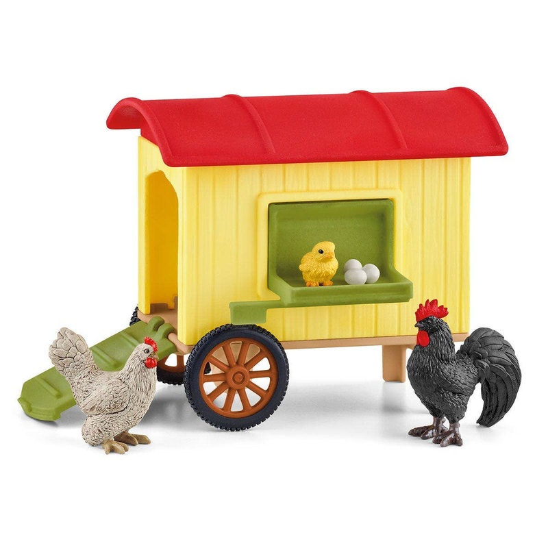 Schleich – Mobile Chicken Coop Farm Figurine Toys Play Set