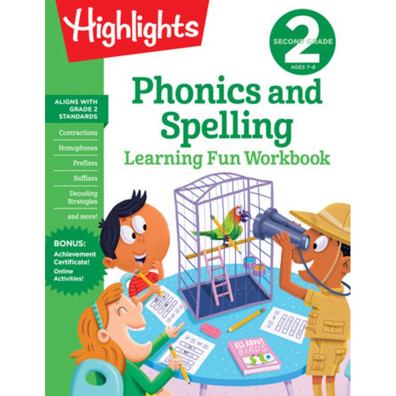 2nd Grade Phonics and Spelling Learning Fun Workbook