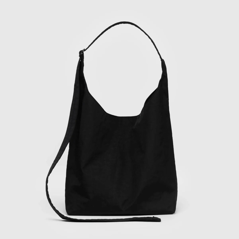Large Nylon Sling Bag: Black