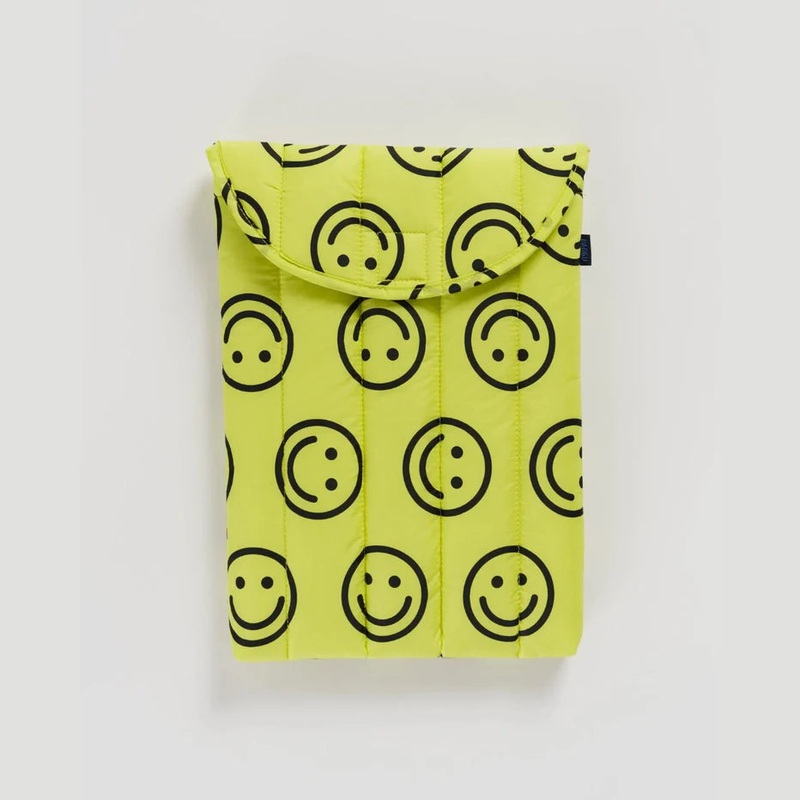 Puffy Laptop Sleeve 13″/14″: Yellow Happy