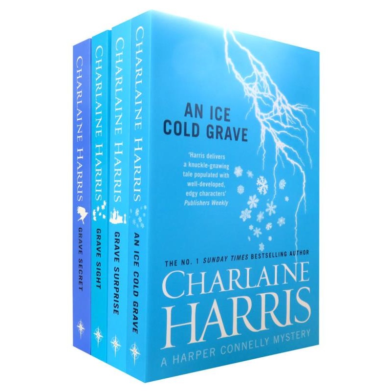 Harper Connelly Series Books 1 – 4 Collection Set by Charlaine Harris (Grave Sight, Grave Surprise, An Ice Cold Grave & Grave Secret)