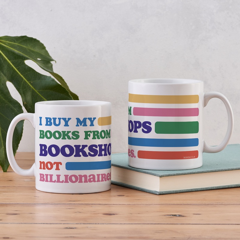Bookshops not Billionaires – Bookstore Ceramic Mug