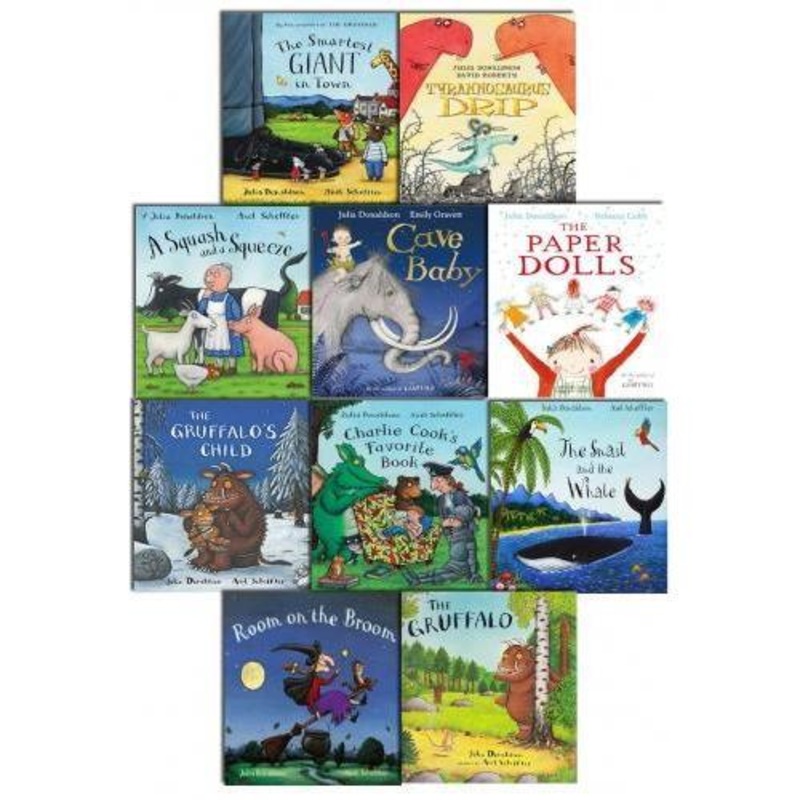 Julia Donaldson 10-Book Set  Includes Gruffalo, Room on the Broom & More | Picture Books for Kids Ages 3+ | Bedtime, Read-Aloud & Learning Fun