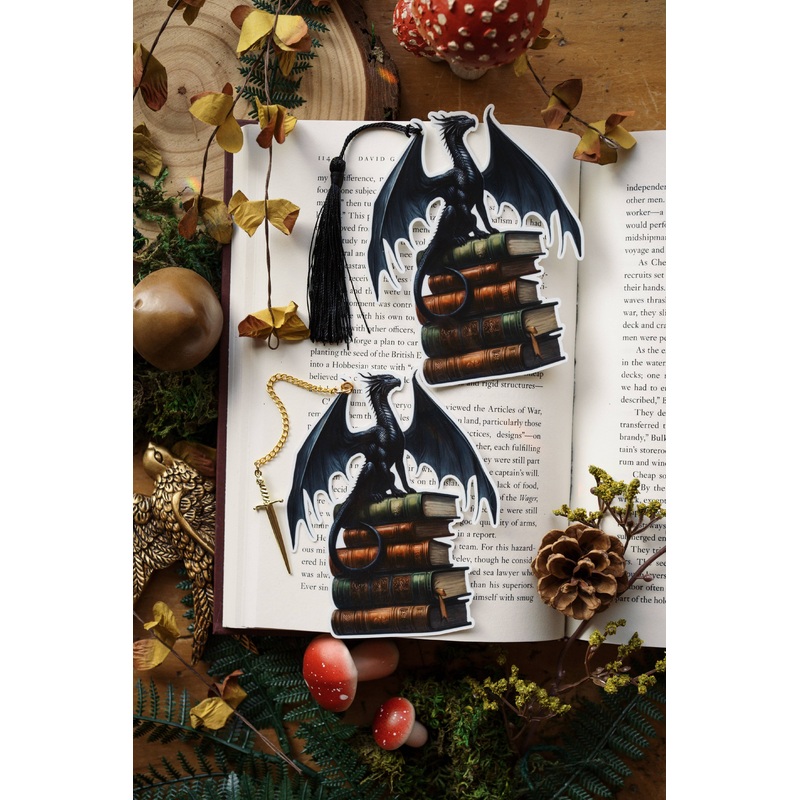 The Bookish Atelier – The Dragons Literary Hoard Bookmark: Gold Sword
