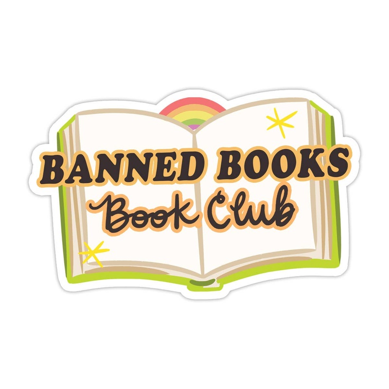 Banned Books Book Club Vinyl Sticker – Books, Bookstore No packaging – sent loose