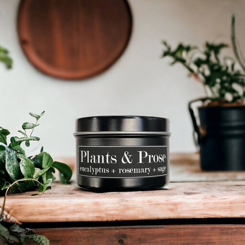Fly Paper Products – Plants & Prose 4oz Tin Soy Candle