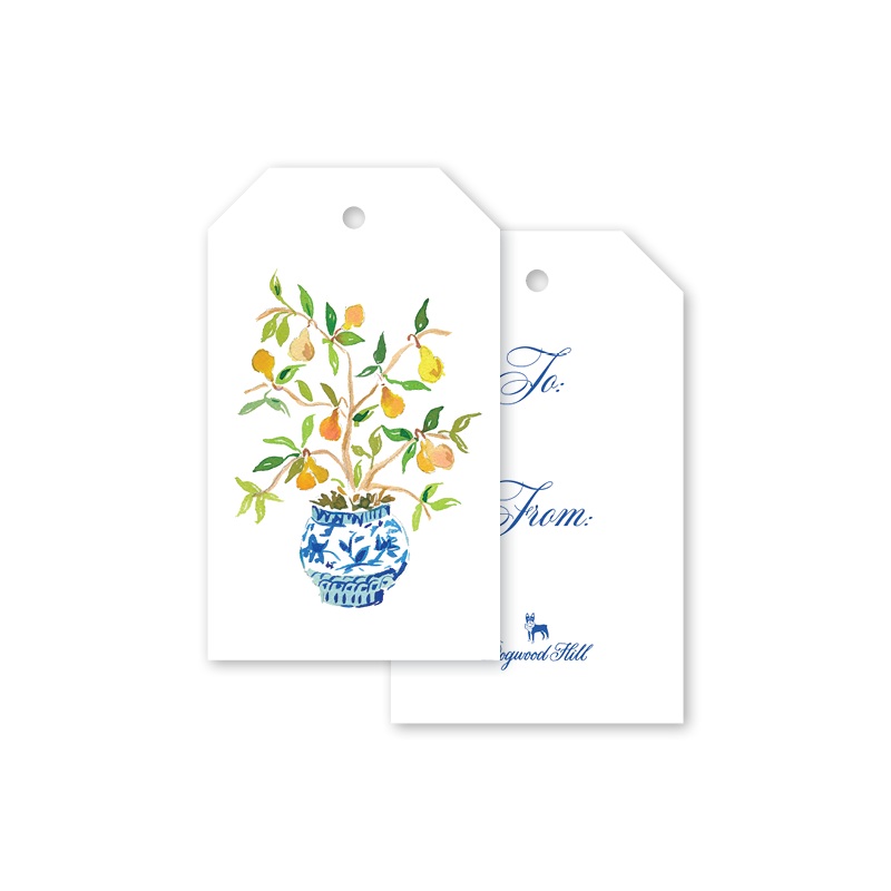 Pears Topiary Gift Tags Set of 8