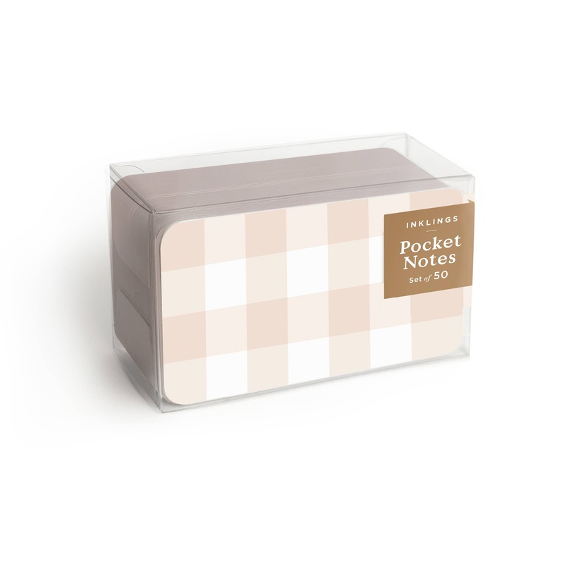 Pocket Notes – Putty Gingham
