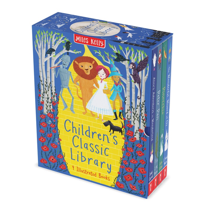 Children’s Classic Library 4 Books Slipcase Gift Set (Alice’s Adventures in Wonderland, Peter Pan, Pinocchio and The Wonderful Wizard of Oz)