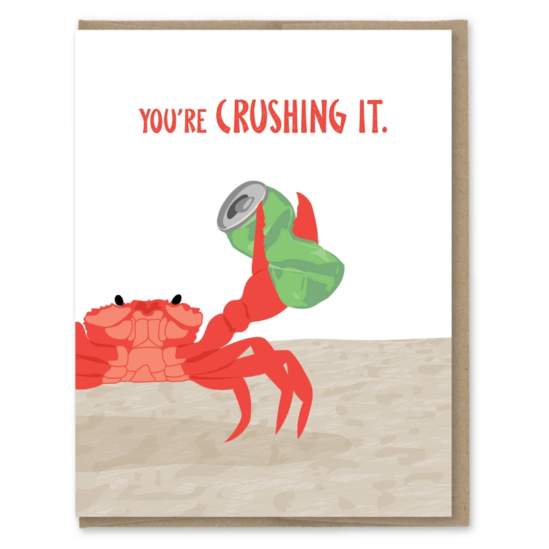 Modern Printed Matter – You’re Crushing It Funny Congrats Card