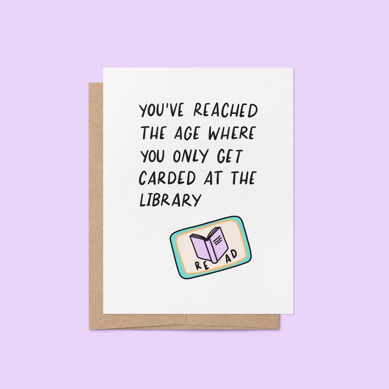 Greeting Card – Only Get Carded at the Library