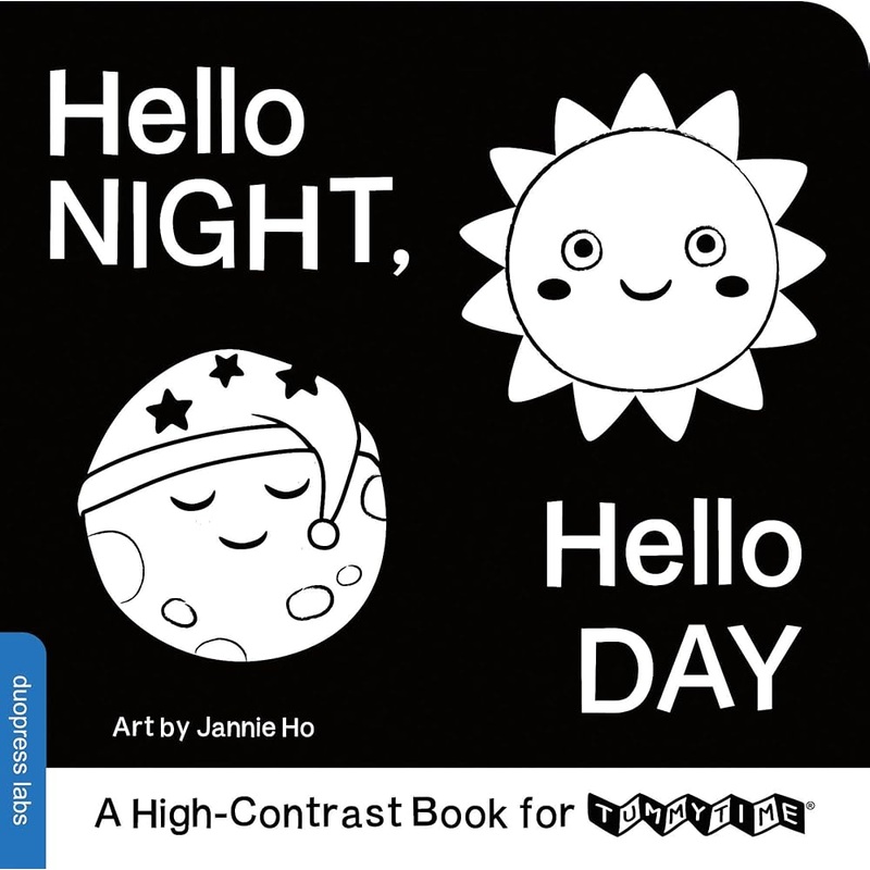 Hello Night, Hello Day: A High-Contrast Book for TummyTime (High-Contrast Books, 8)