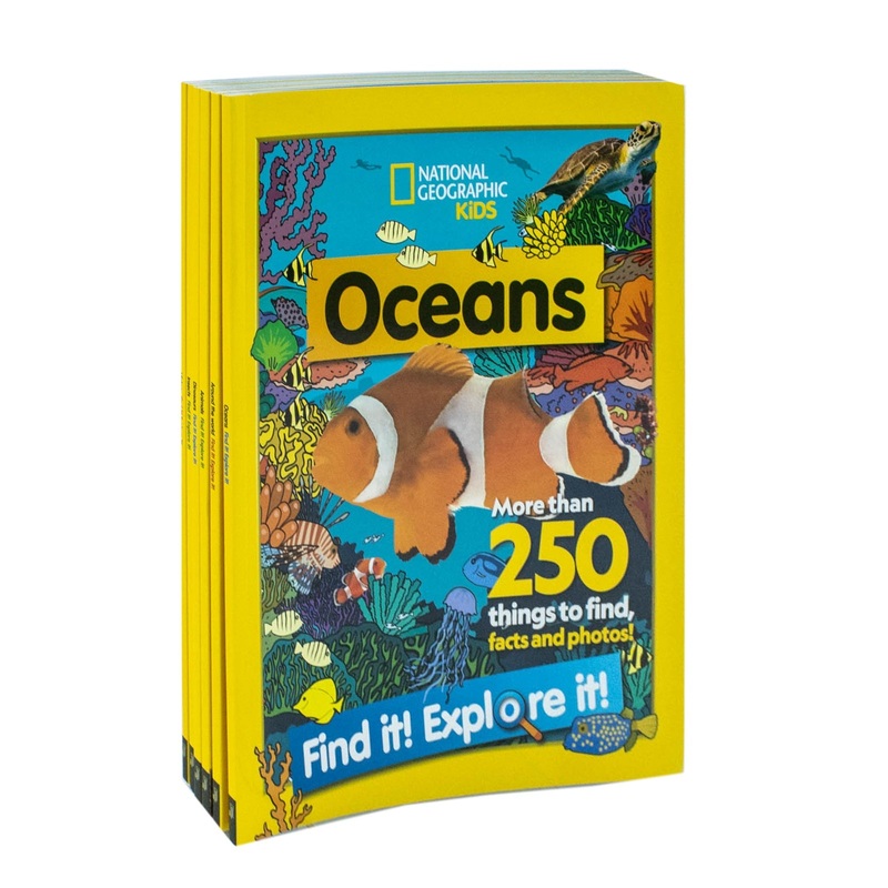 National Geographic Kids Find It! Explore It! 6-Book Collection|Educational Nonfiction Series on Animals, Oceans, Dinosaurs, Insects, Nature & History